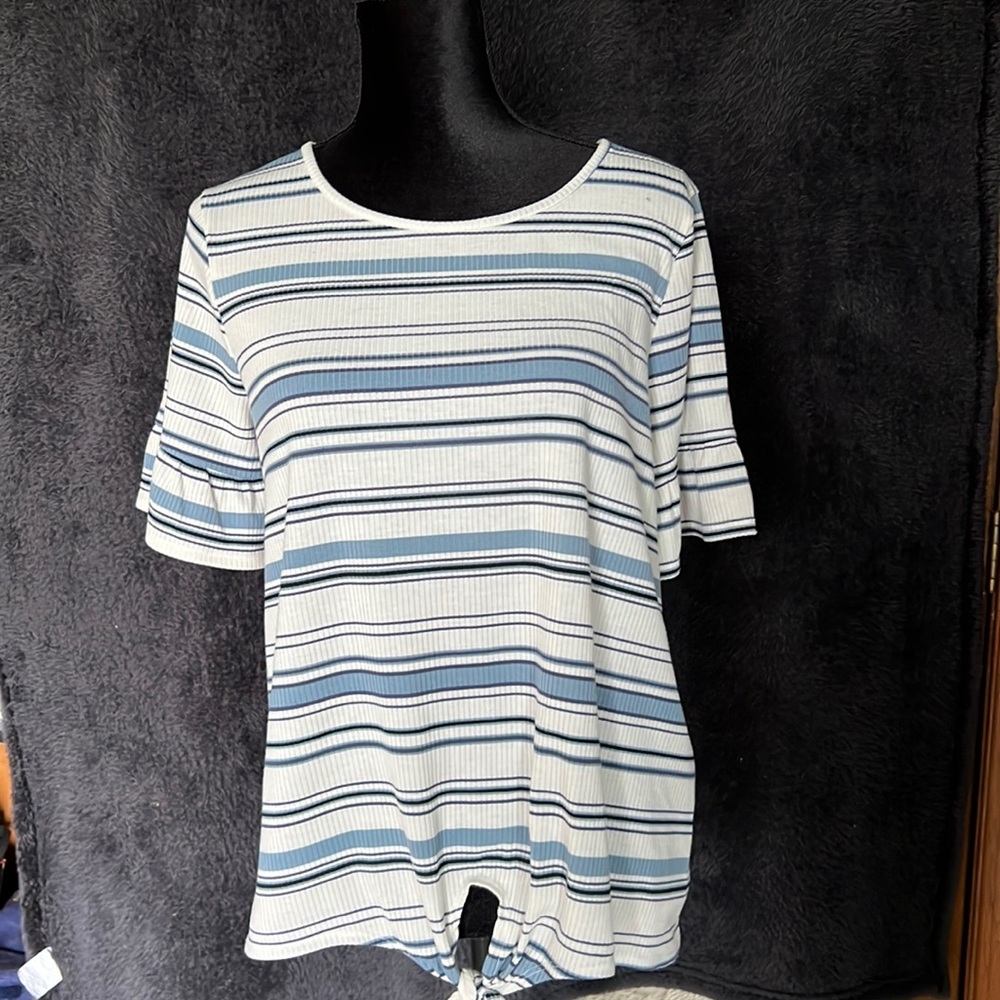 Blue/white Blouse